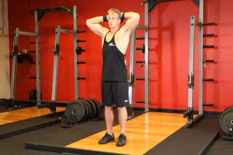Demonstrasi gerakan Isometric Neck Exercise - Front And Back.