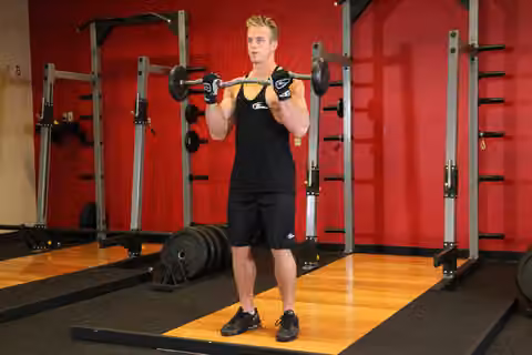 Demonstrasi gerakan EZ-Bar Curl.